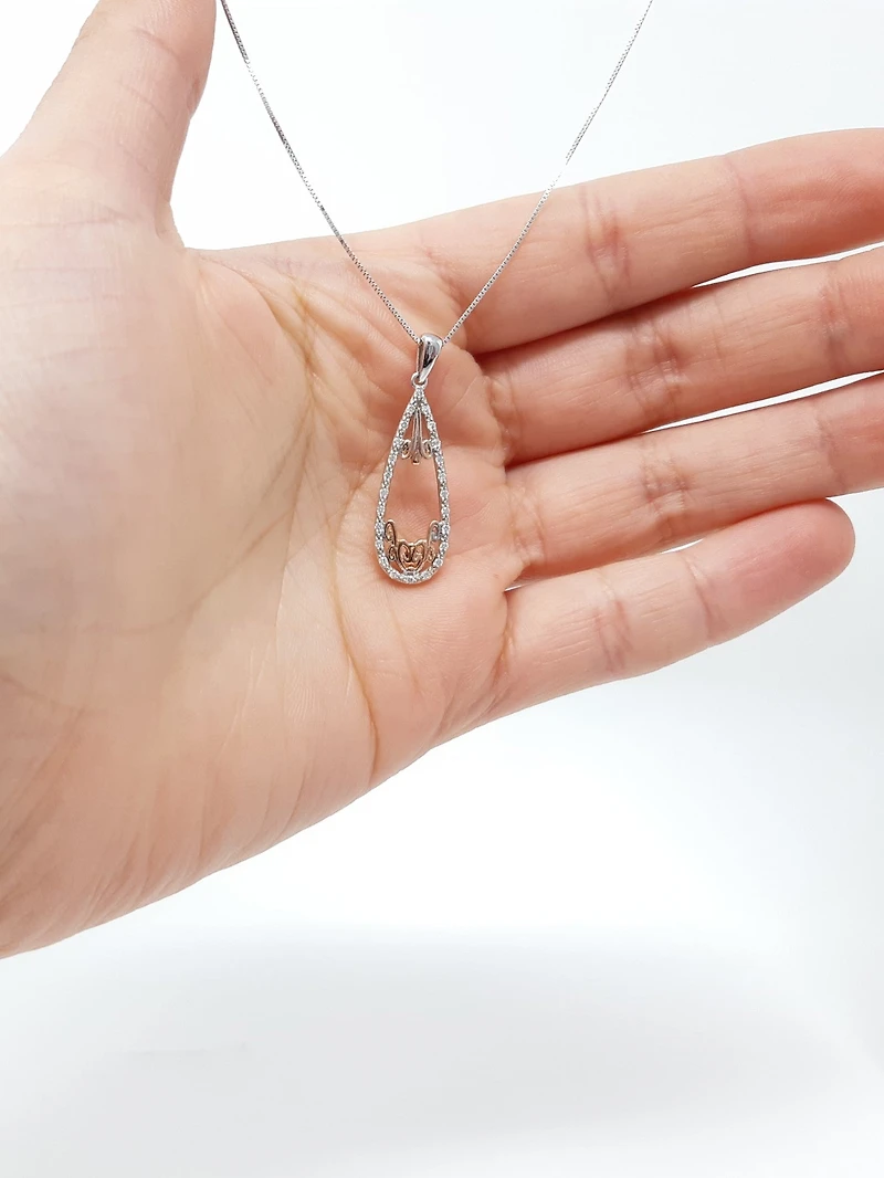 Two-Tone Diamond Pendant