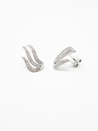 14K White Gold 0.36cttw Diamond Earrings