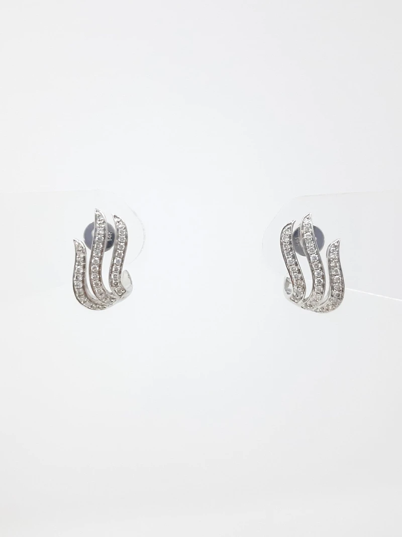 14K White Gold 0.36cttw Diamond Earrings