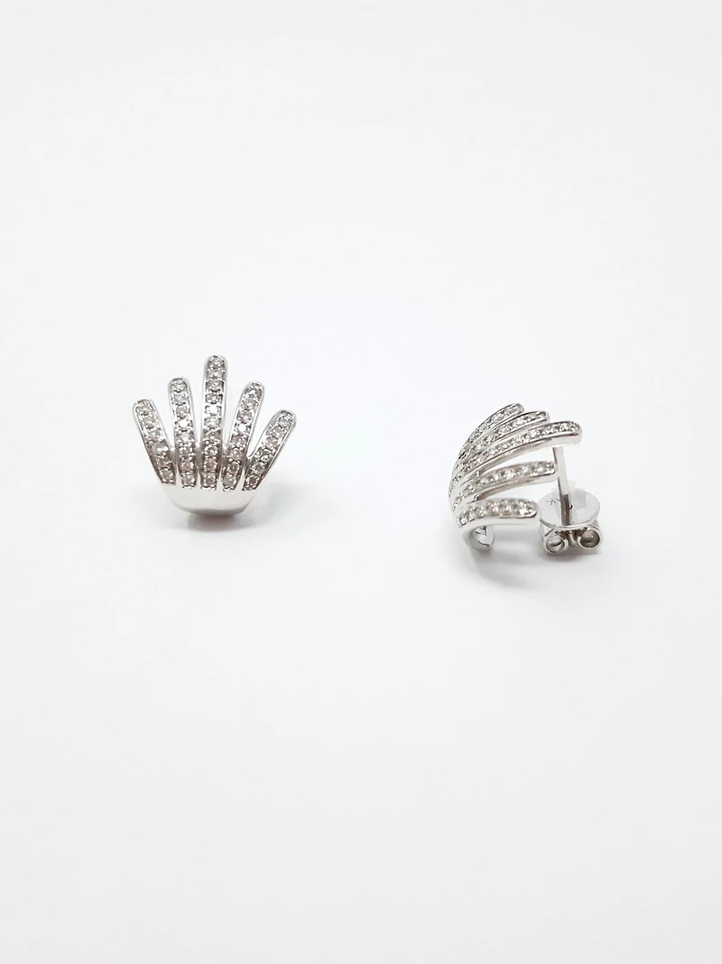 14K White Gold 0.37cttw Diamond Earrings