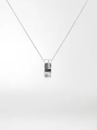 Two-Tone Reversible Pendant with Diamonds