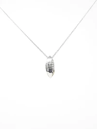 10K Two-Tone Reversible 0.06cttw Diamond Pendant, 18"