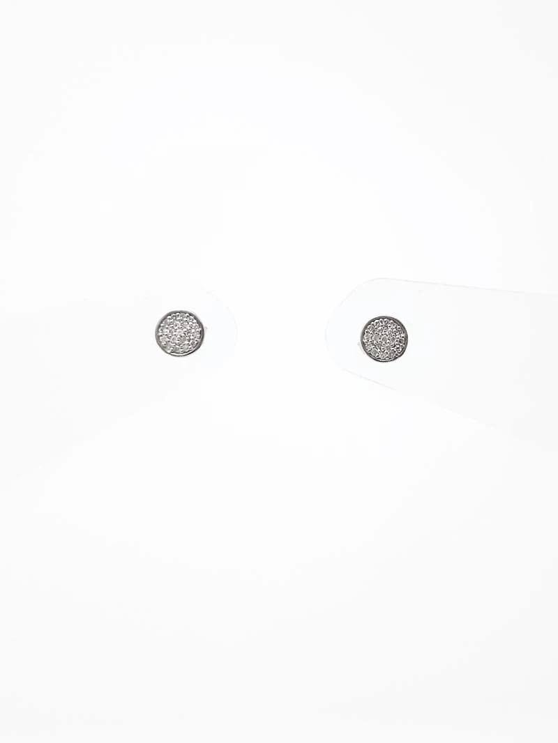 10K White Gold Diamond Stud Earrings