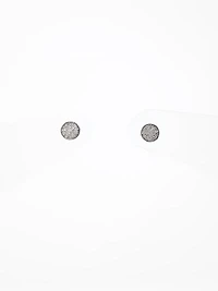 10K White Gold Diamond Stud Earrings
