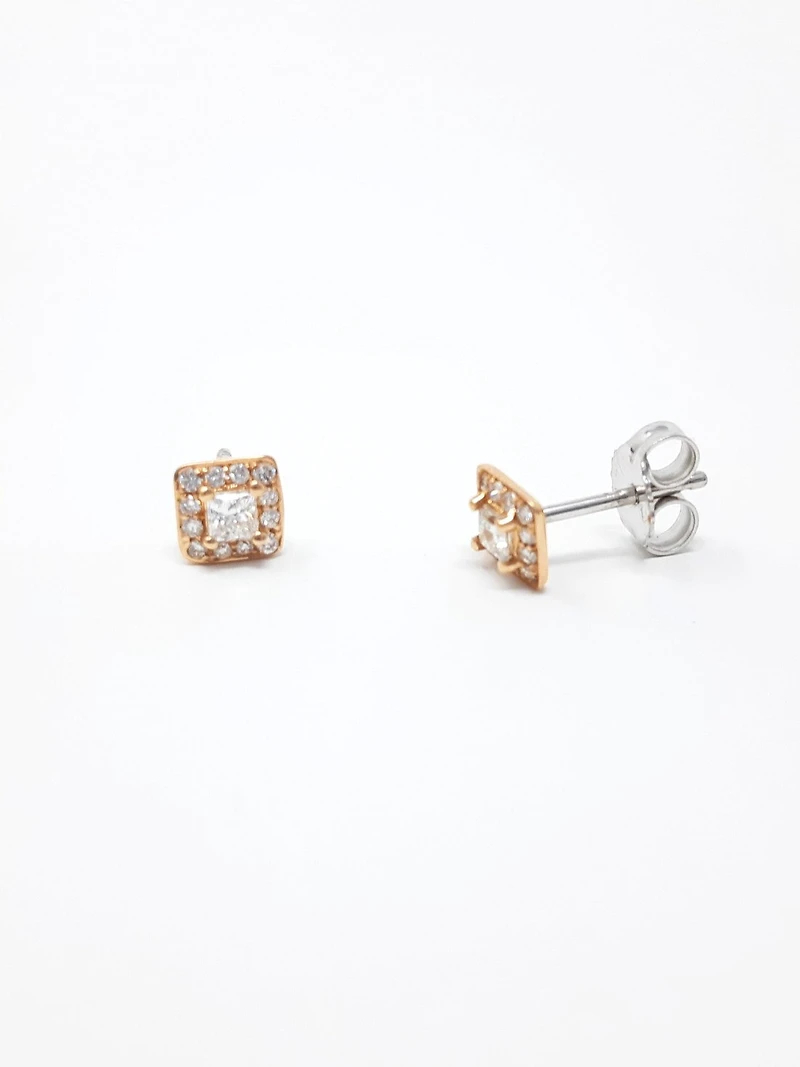 Two-Tone Canadian Diamond Earrings
