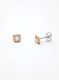 Two-Tone Canadian Diamond Earrings