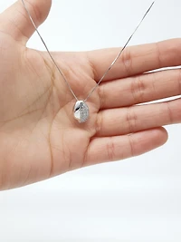 10K White Gold 0.30cttw Diamond Pendant, 18"