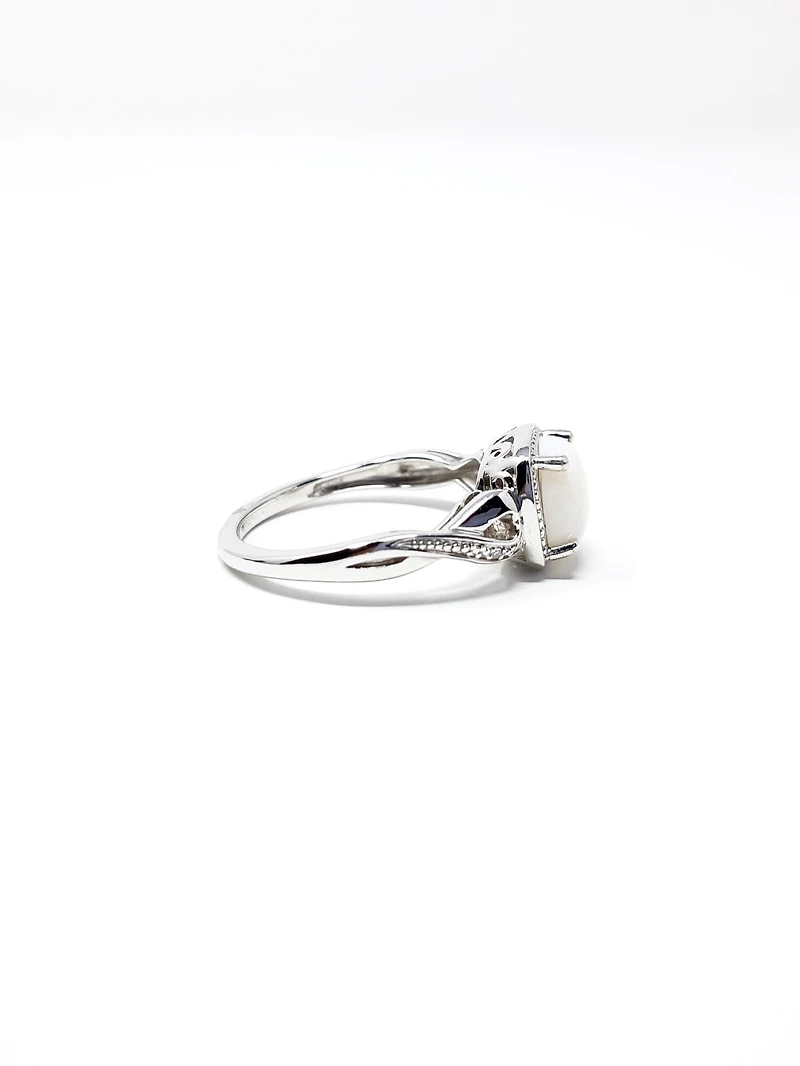 Opal and Diamond Ring