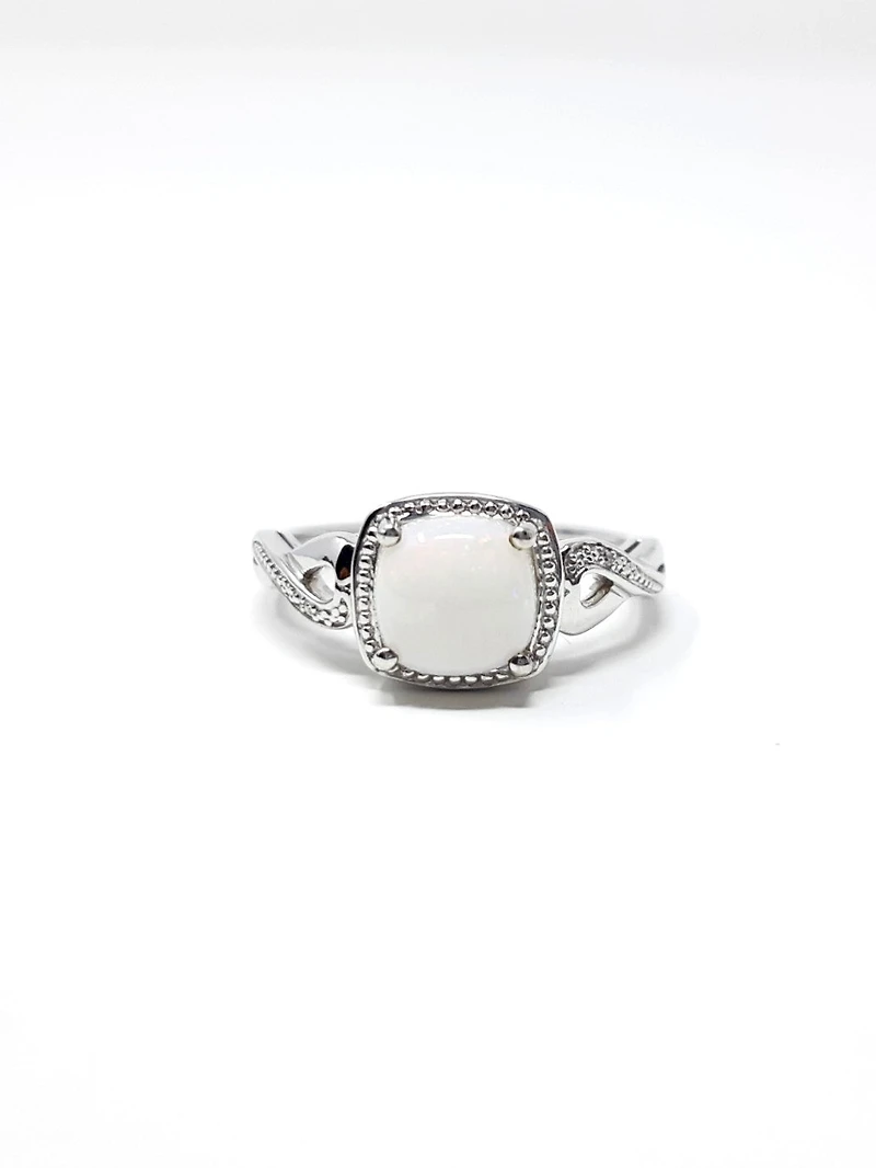 Opal and Diamond Ring