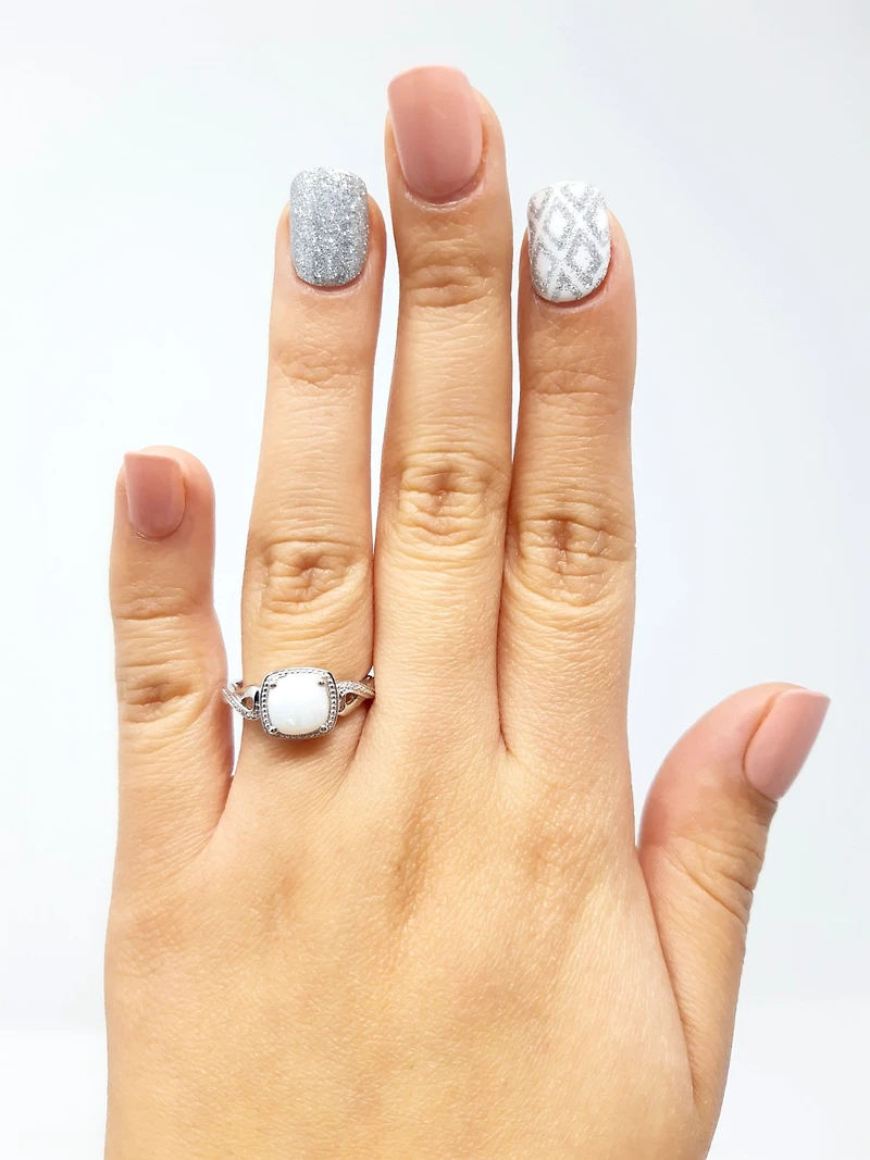 Opal and Diamond Ring