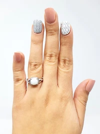 Opal and Diamond Ring