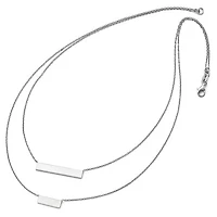 Sterling Silver Double Bar Necklace - 16"