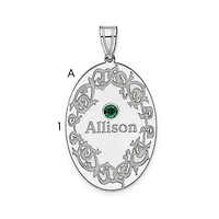 Sterling Silver Crystal Family Pendant (up to 4 names and birthstones)