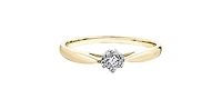 10K Yellow & White Gold 0.05cttw Diamond Promise / Engagement Ring, Size 6.5