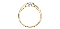 10K Yellow & White Gold 0.05cttw Diamond Promise / Engagement Ring, Size 6.5