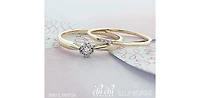 10K Yellow & White Gold 0.05cttw Diamond Promise / Engagement Ring, Size 6.5