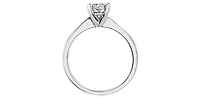 10K White Gold 0.25cttw Round Brilliant Cut Diamond Engagement Ring, size 6.5