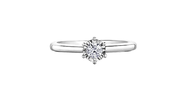 10K  White Gold 0.30cttw Diamond Engagement Ring - /