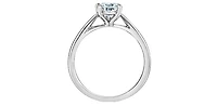 14K Lab Grown 1.00cttw Pear Shape Cut 5 Claw Set Diamond Ring - Gold / 4