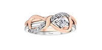 10K White Gold 0.18cttw Canadian Diamond Engagement Ring, 6.5