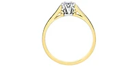 10K Yellow Gold 0.18cttw Round Brilliant Cut Canadian Diamond Engagement Ring