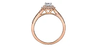 10K Rose Gold 0.23cttw Canadian Diamond Ring, size 6.5