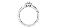 10K White Gold 0.30cttw Canadian Diamond Ring - Size 6.5