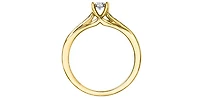 10K Yellow Gold 0.20cttw Round Brilliant Cut Illusion Set Diamond Ring