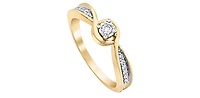 10K Yellow & White Gold 0.12cttw Diamond Engagement Ring - / 4.5