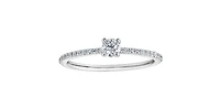 10K White Gold 0.30cttw Canadian Diamond Engagement Ring - / 4.5