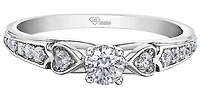 10K White Gold 0.31cttw Diamond Ring - Size 6.5