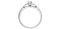 10K White Gold 0.31cttw Round Brilliant Cut Canadian Diamond Engagement Ring (Band sold separately)