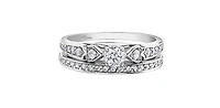 10K White Gold 0.31cttw Round Brilliant Cut Canadian Diamond Engagement Ring (Band sold separately)