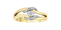 10K Yellow Gold 0.18Cttw Diamond Engagement Ring - /