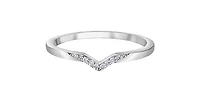 10K White Gold 0.21cttw Canadian Diamond Engagement Ring, 6.5