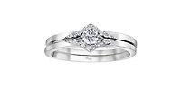 10K White Gold 0.20cttw Round Brilliant Cut Canadian Diamond Engagement Ring (Band sold separately)