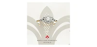 14K Yellow Gold 0.52cttw Round Brilliant Cut Canadian Diamond Halo Engagement Ring