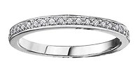 10K White Gold 0.15cttw Diamond Pave Ring - 4.5