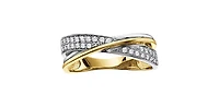 10K Yellow & White Gold 0.19cttw Diamond Ring - 4.5