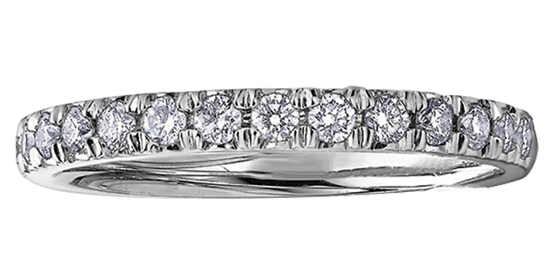 10K/14K White Gold Diamond Pave Band - Diamonds cttw / 4
