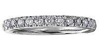 10K/14K White Gold Diamond Pave Band - Diamonds cttw / 4