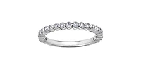 10K White Gold0.27cttw Diamond Ring/Band, size 6.5 - 4.5