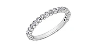 10K White Gold0.27cttw Diamond Ring/Band, size 6.5 - 4.5