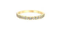 10K Yellow Gold 0.22cttw Round Brilliant Cut and Princess Cut Diamond Ring, Size 6.5