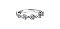 10K White Gold 0.26cttw Diamond Ring, Size 6.5