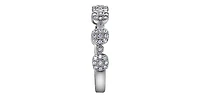 10K White Gold 0.26cttw Diamond Ring, Size 6.5