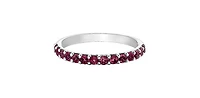 10K White Gold 0.56cttw Created Ruby Ring, size 6.5