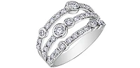 10K White Gold 1.00cttw Diamond Ring, size 6