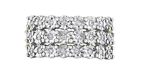 10K 2 Tone Gold 0.25cttw Diamond Ilusion Set Ring - / 4.5