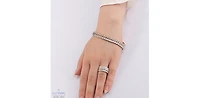 10K 2 Tone Gold 0.25cttw Diamond Ilusion Set Ring - / 4.5